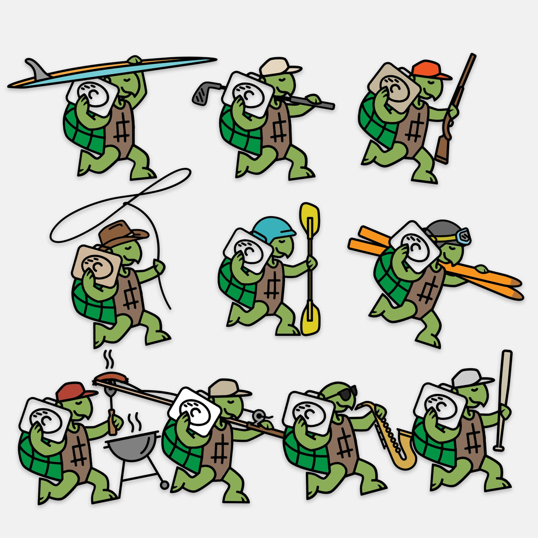 Sticker Pack - Jammin Turtles